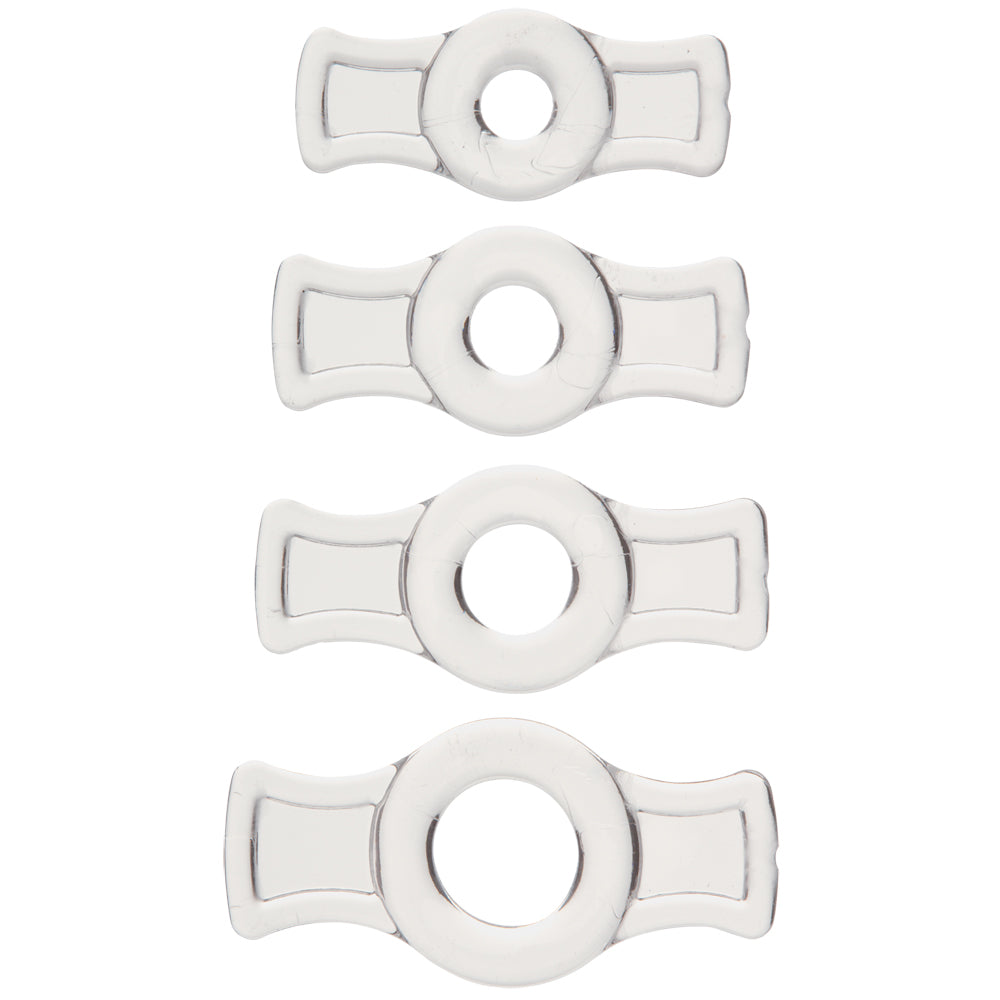 Titanmen Cock Ring Set Clear | 782421016975 | Available at EroticWarehouse.com
