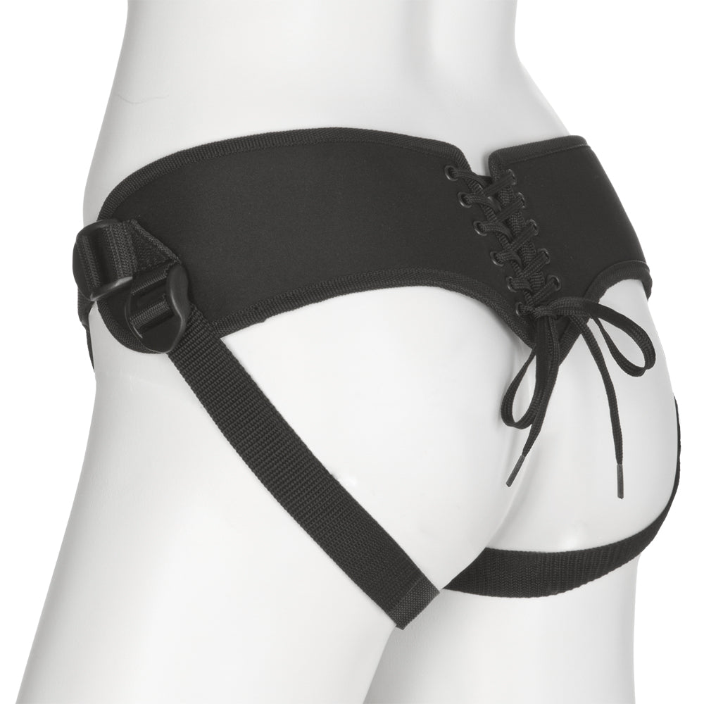 Vac-U-Lock Platinum - Corset Harness - With Plug Black | 782421018191 | Available at EroticWarehouse.com