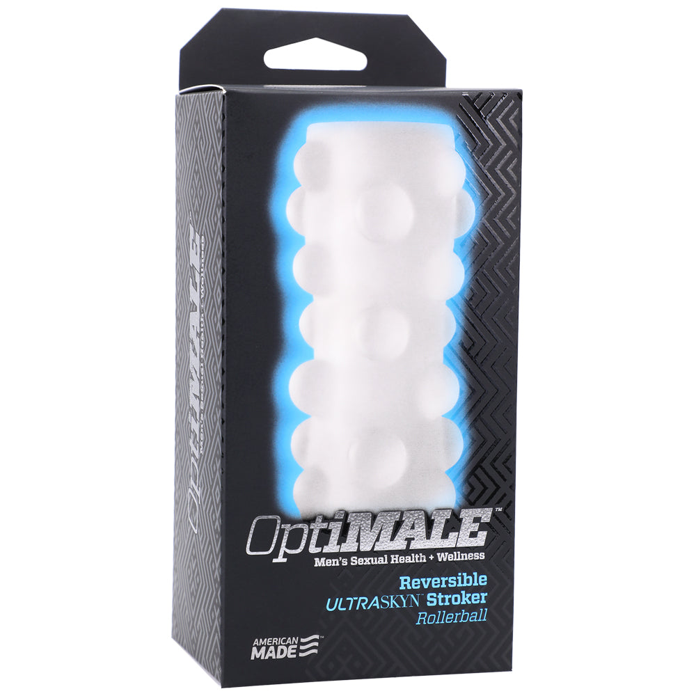 OptiMALE - Reversible ULTRASKYN Stroker - Rollerball - Frost | 782421021115 | Available at EroticWarehouse.com
