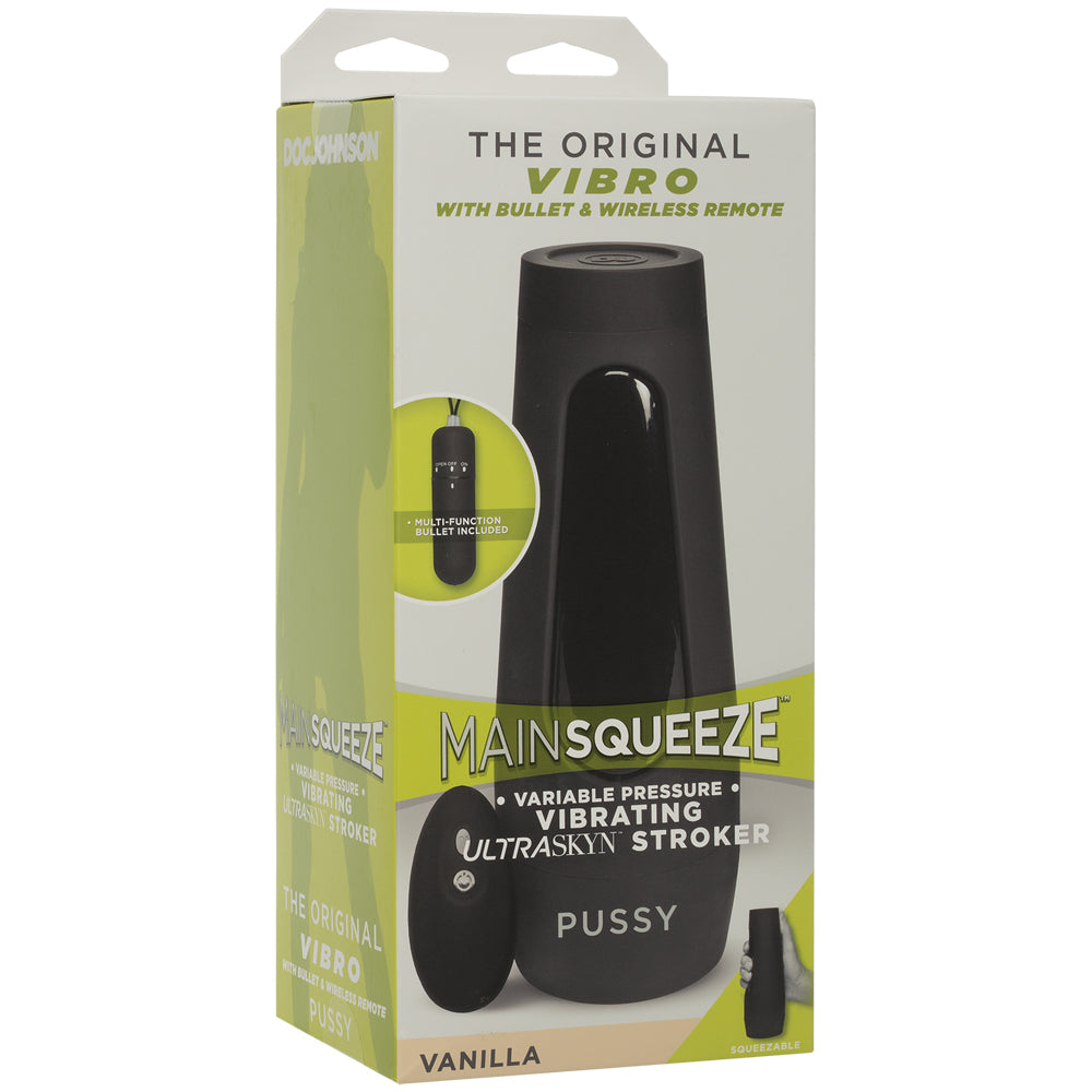 Main Squeeze The Original Vibro ULTRASKYN Stroker Pussy Vanilla | 782421067205 | Available at EroticWarehouse.com