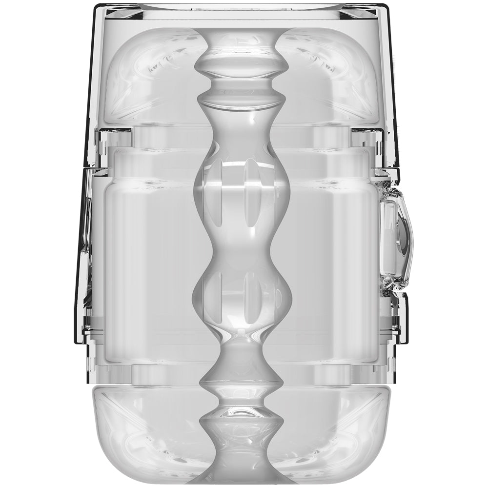 Main Squeeze Pop-Off Optix ULTRASKYN Compact Stroker Clear | 782421067281 | Available at EroticWarehouse.com