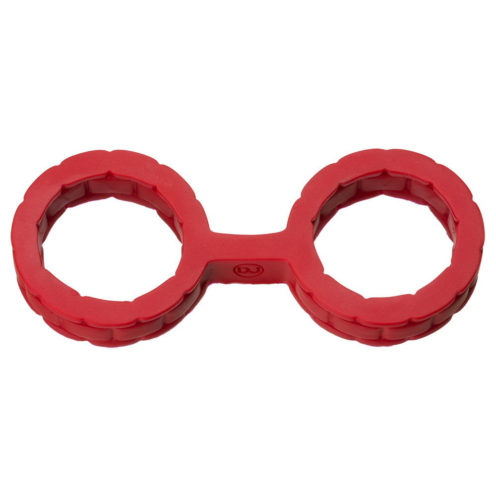 Japanese Bondage Silicone Cuffs Small Red | 782421069414 | Available at EroticWarehouse.com