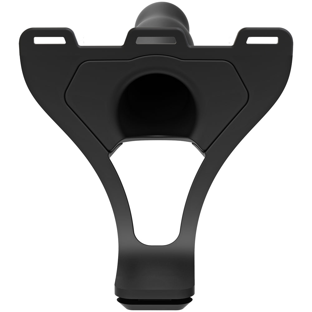 Body Extensions Be Daring 2-Piece Set Silicone Harness with 7" Bulbed Dong Black | 782421070328 | Available at EroticWarehouse.com