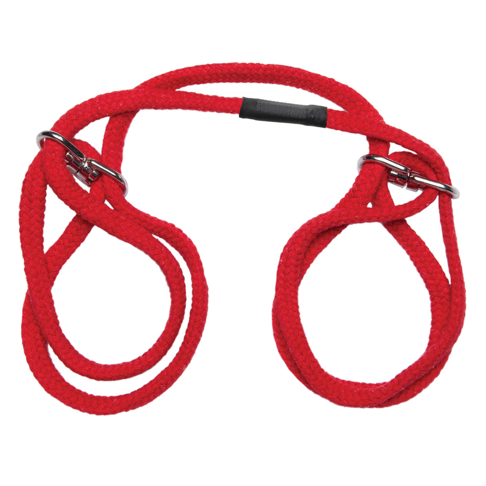 Japanese Style Bondage 100% Cotton Wrist Or Ankle Cuffs Red | 782421072698 | Available at EroticWarehouse.com