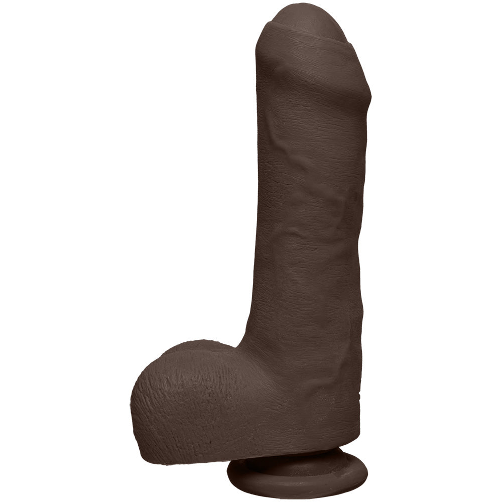 The D - Uncut D 7" With Balls Ultraskyn Chocolate | 782421072872 | Available at EroticWarehouse.com