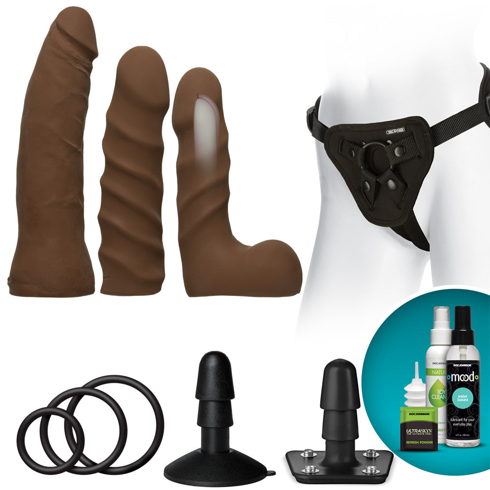 Vac-U-Lock Dual Density Starter Set Chocolate | 782421073435 | Available at EroticWarehouse.com