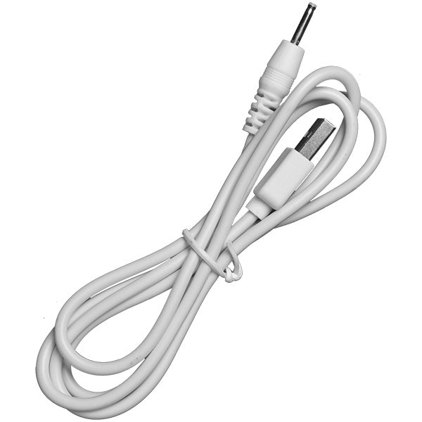 USB Pin Charger Cord (Vibrating Pussy Pump) White | 782421075026 | Available at EroticWarehouse.com