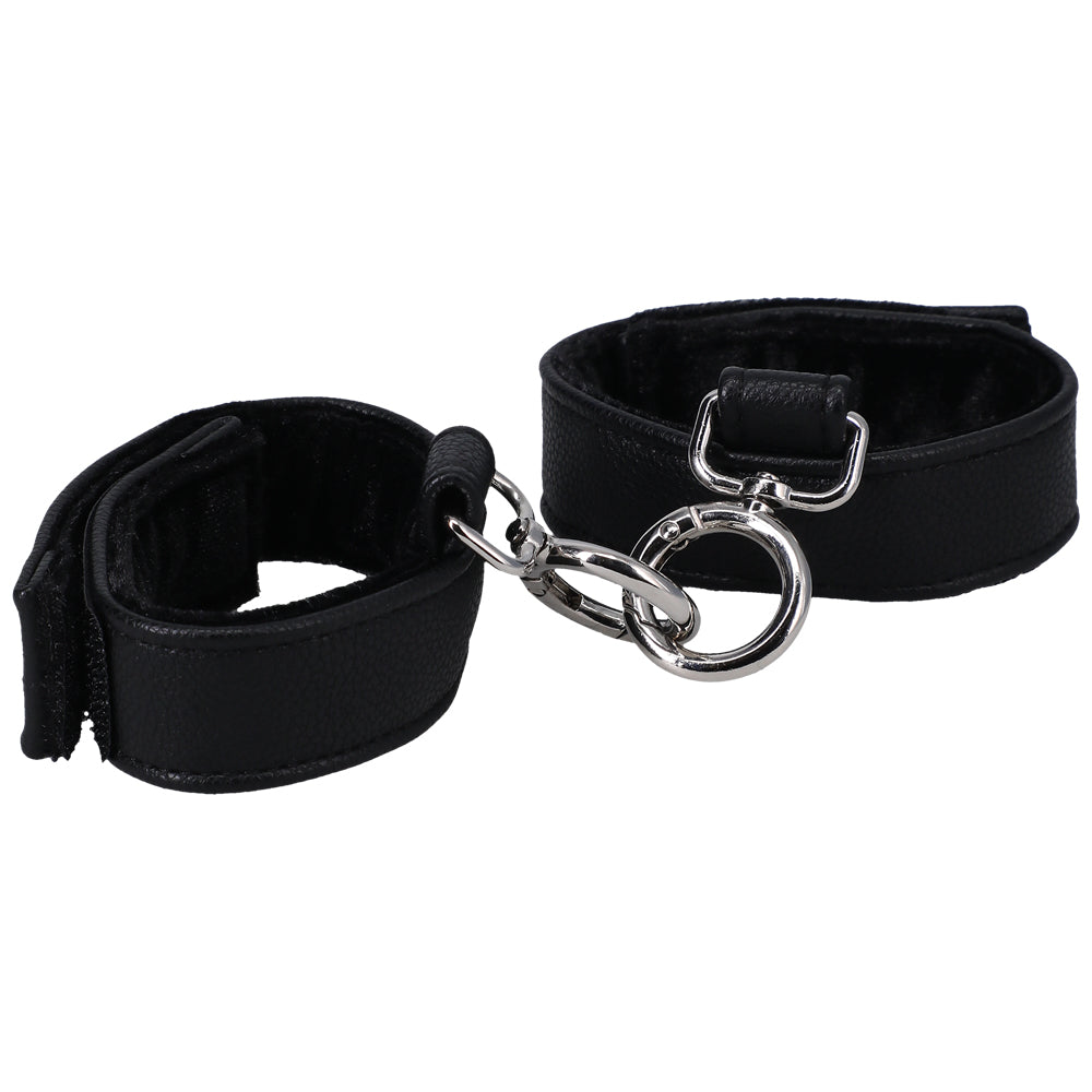 Handcuffs In A Bag Black | 782421084233 | Available at EroticWarehouse.com
