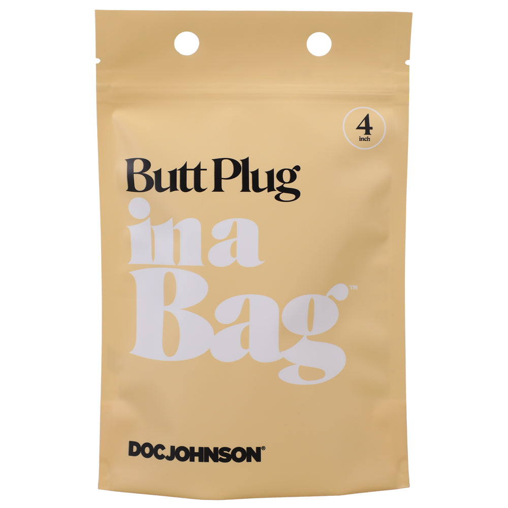 Butt Plug In A Bag 4" Black | 782421084479 | Available at EroticWarehouse.com