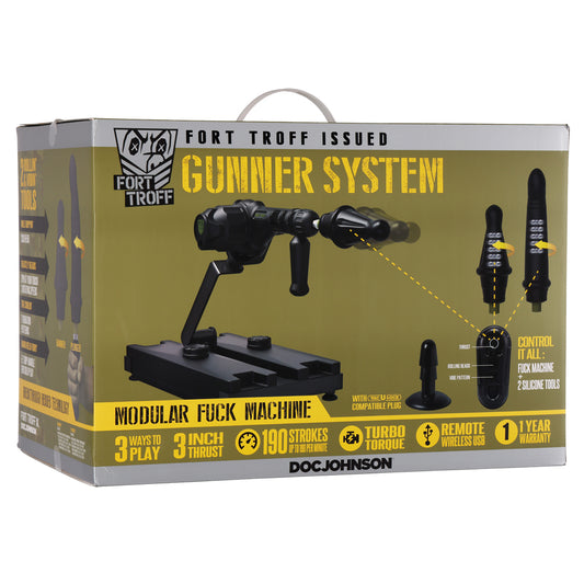 Fort Troff Gunner System 3-In-1 Modular Fuck Machine Black | 782421084486 | Available at EroticWarehouse.com