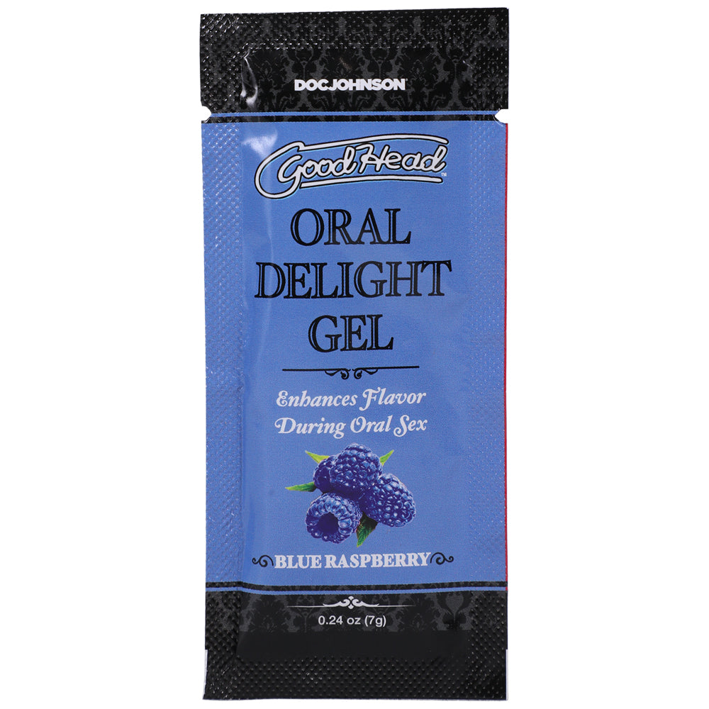 Goodhead Oral Delight Gel Blue Raspberry 48 Pieces 0.24 oz. | 782421085766 | Available at EroticWarehouse.com