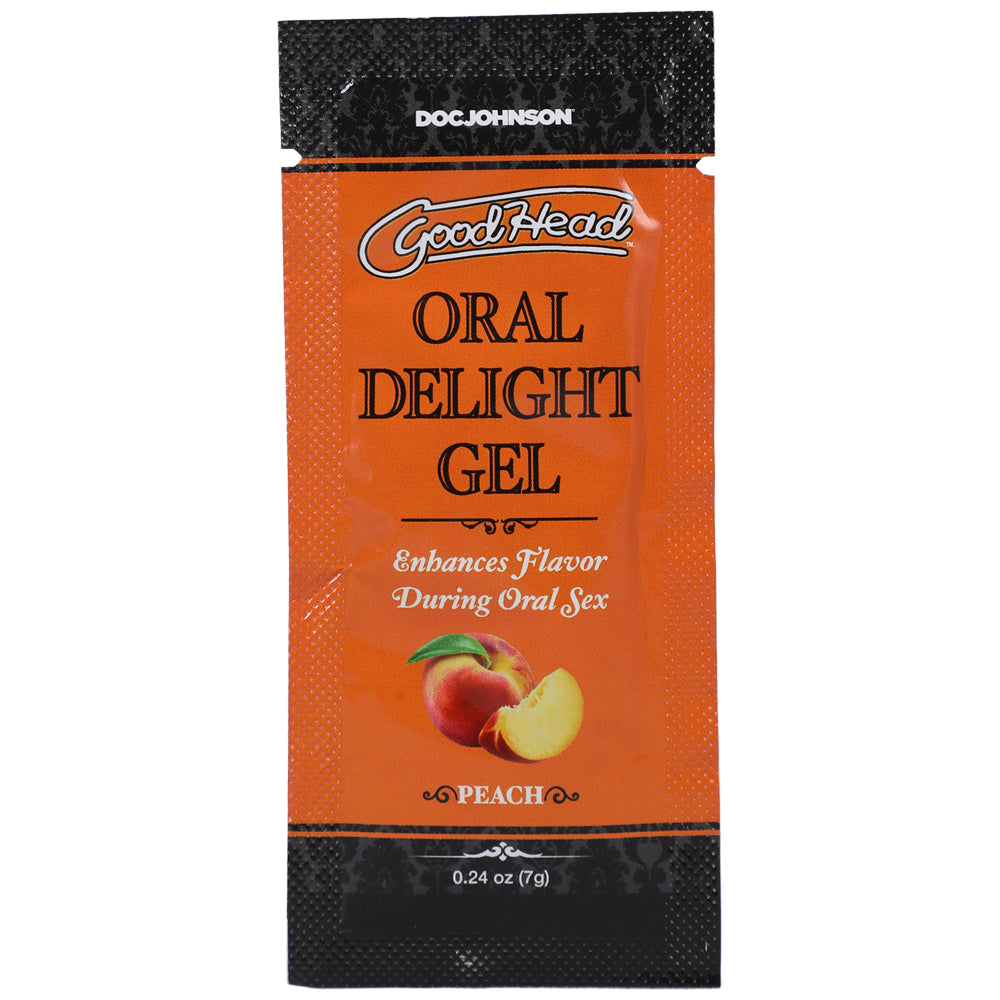 Goodhead Oral Delight Gel Peach 48 Pieces 0.24 oz. | 782421085858 | Available at EroticWarehouse.com