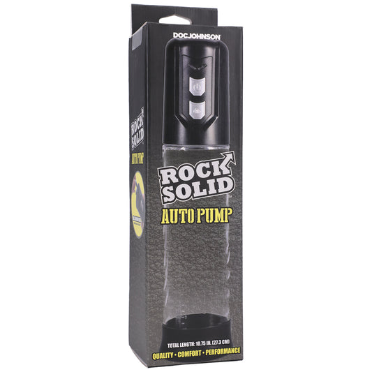 Rock Solid Auto Pump Black/Clear | 782421086497 | Available at EroticWarehouse.com