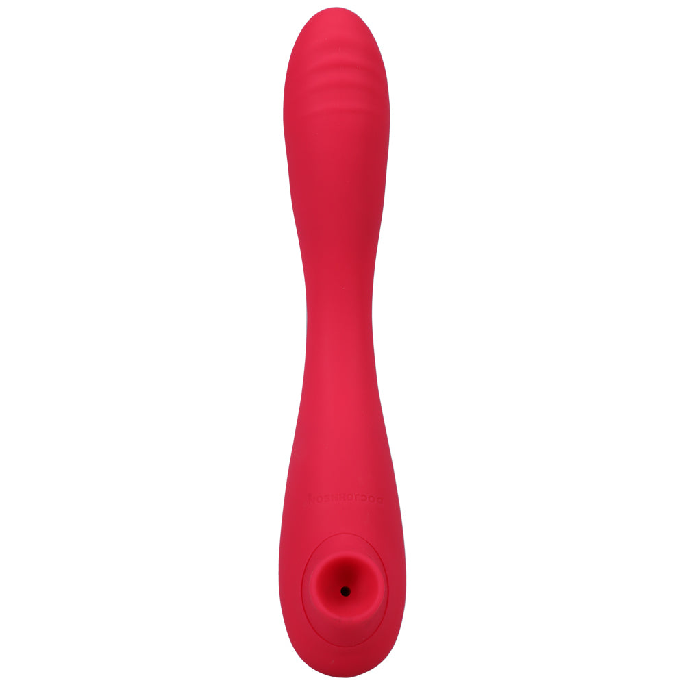 This Product Sucks Sucking Clitoral Stimulator With Bendable G-Spot Vibrator Rechargeable Pink | 782421086589 | Available at EroticWarehouse.com