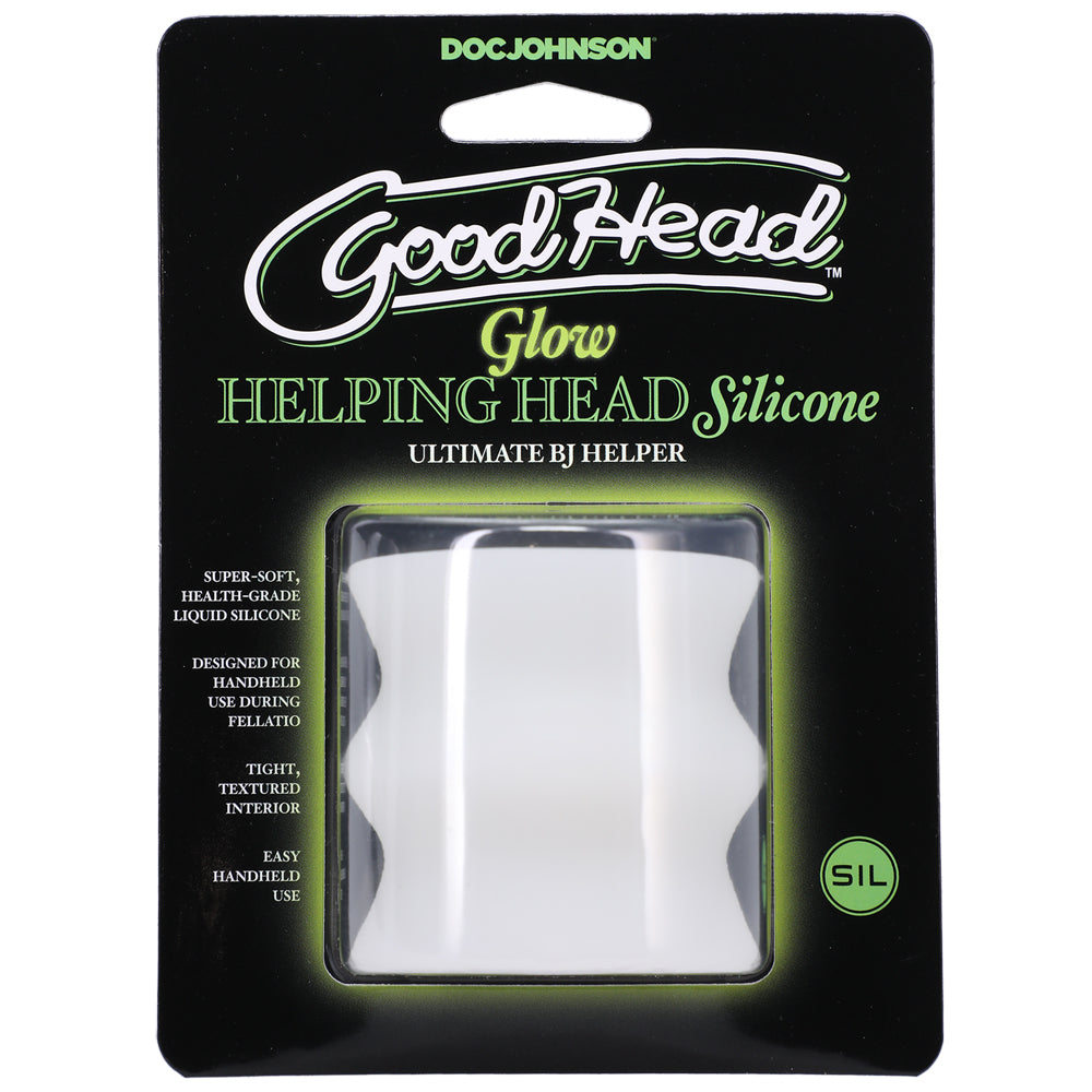 Goodhead Glow Helping Head Silicone Frost Green Glow | 782421087401 | Available at EroticWarehouse.com