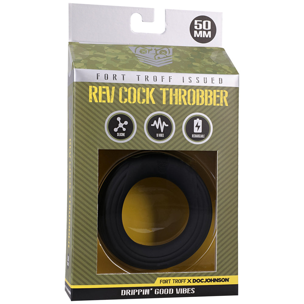Fort Troff Rev Cock Throbber Large Black | 782421088354 | Available at EroticWarehouse.com