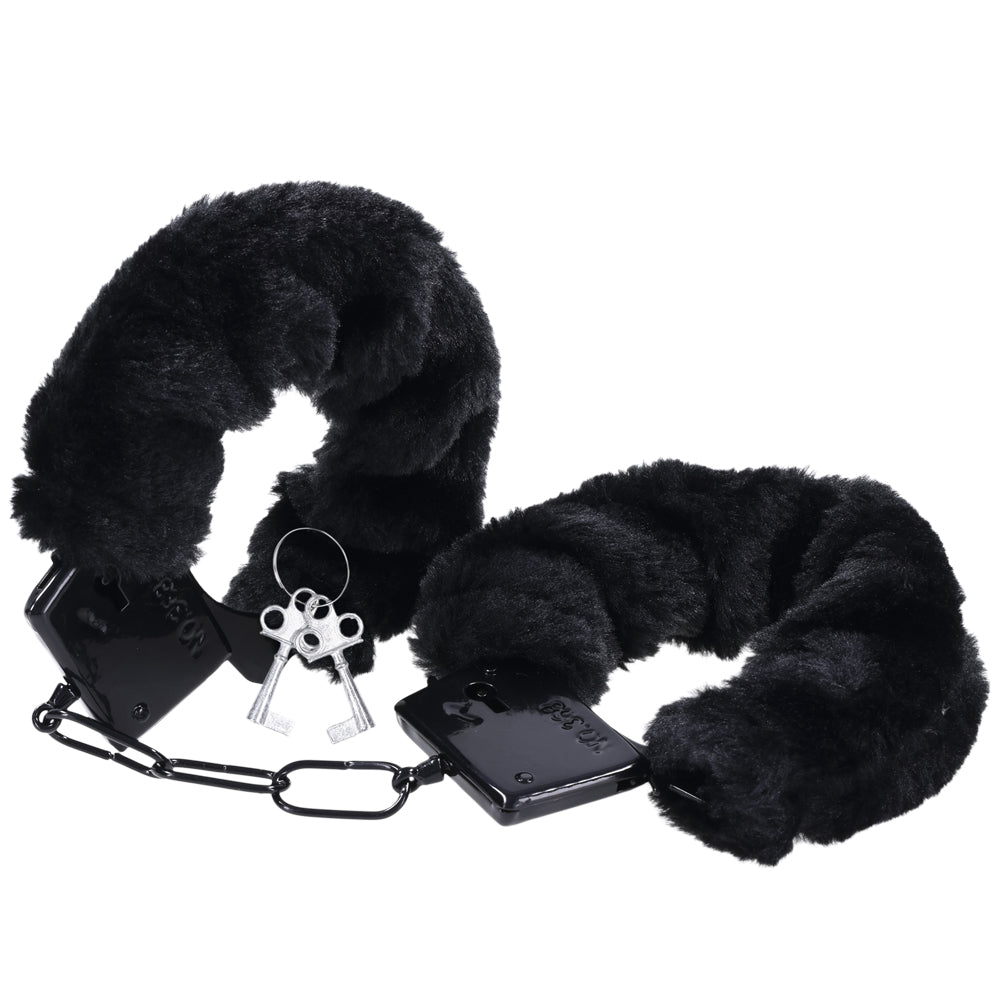 Merci Fluff Cuffs Black | 782421088712 | Available at EroticWarehouse.com