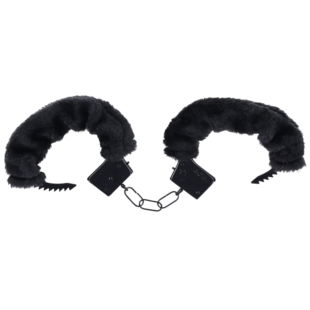 Merci Fluff Cuffs Black | 782421088712 | Available at EroticWarehouse.com