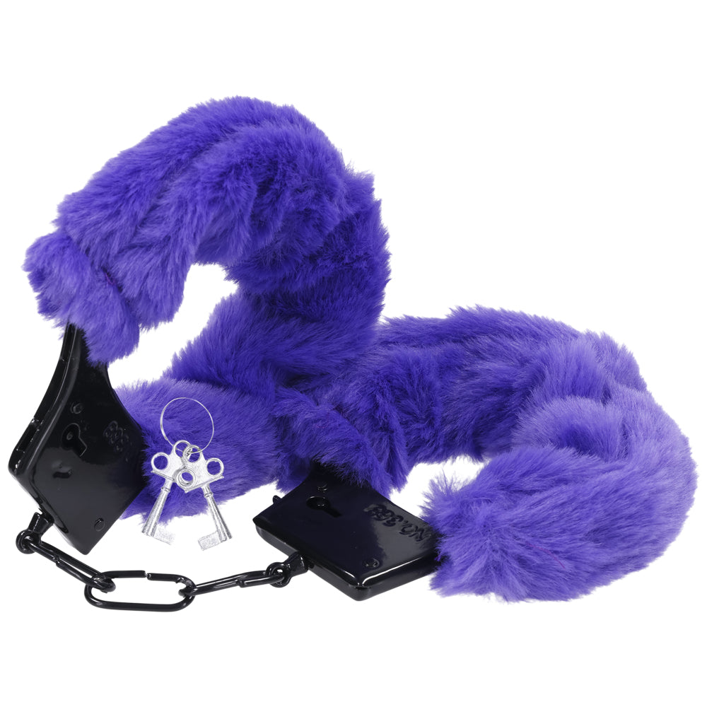 Merci Fluff Cuffs Violet | 782421088729 | Available at EroticWarehouse.com