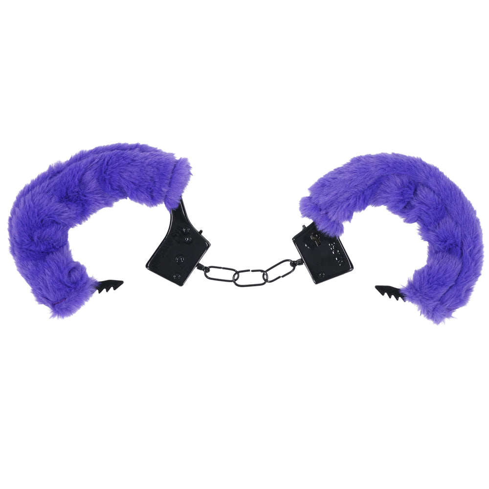 Merci Fluff Cuffs Violet | 782421088729 | Available at EroticWarehouse.com