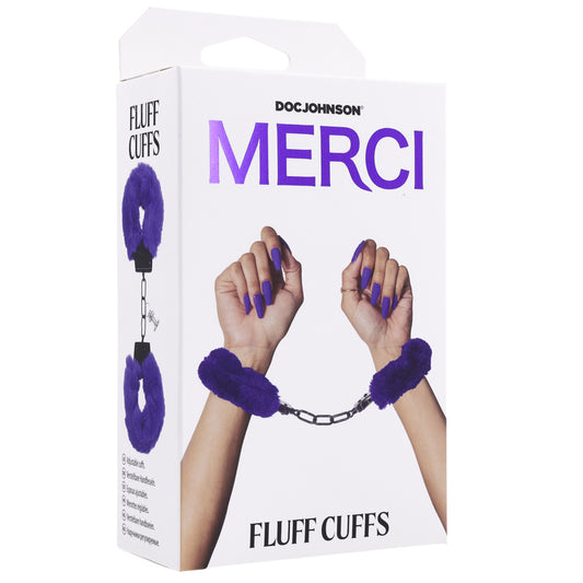 Merci Fluff Cuffs Violet | 782421088729 | Available at EroticWarehouse.com