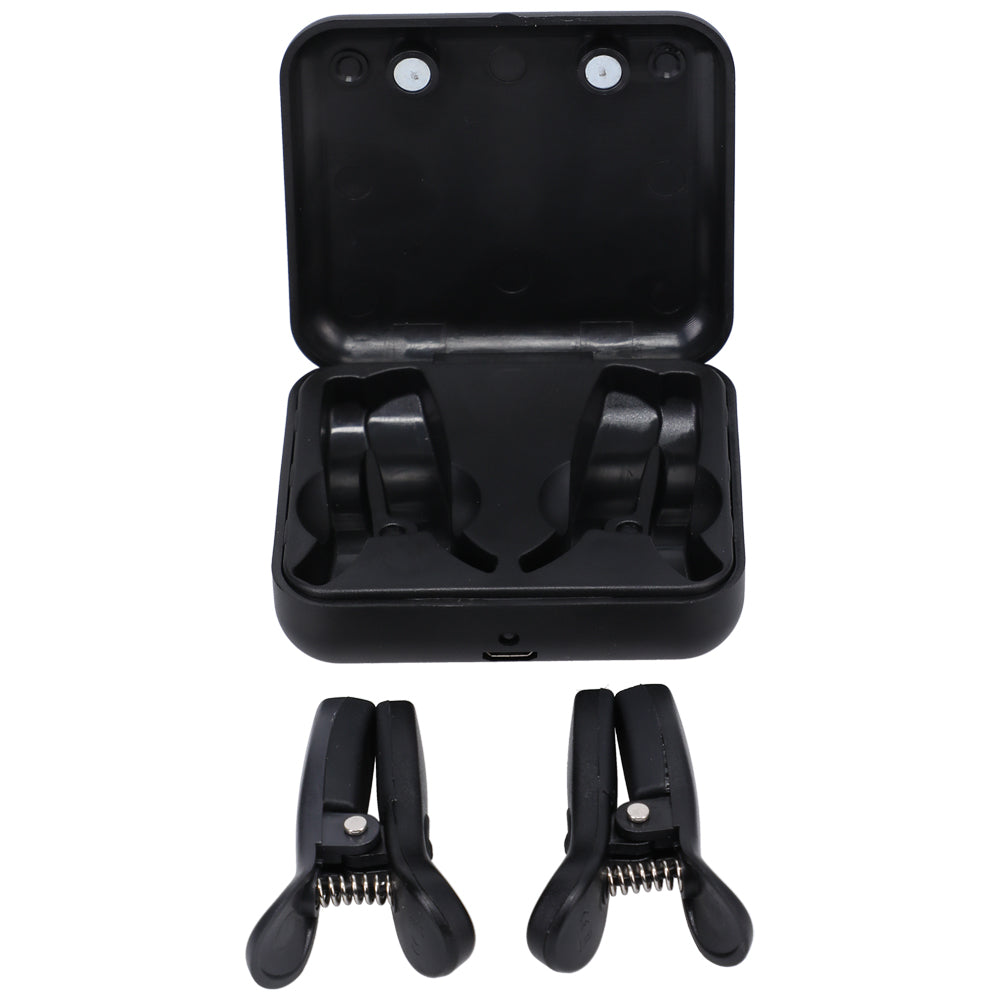 Merci Vibro Grippers Wireless Vibrating Nipple Clamps W/ Rechargeable Case | 782421088736 | Available at EroticWarehouse.com
