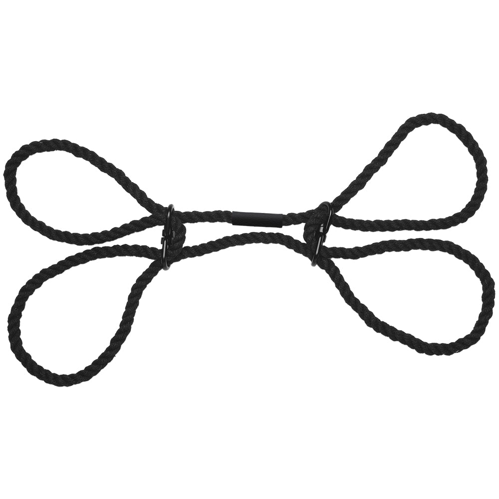 Merci Restrain 6mm Hemp Wrist Or Ankle Cuffs Black | 782421089870 | Available at EroticWarehouse.com