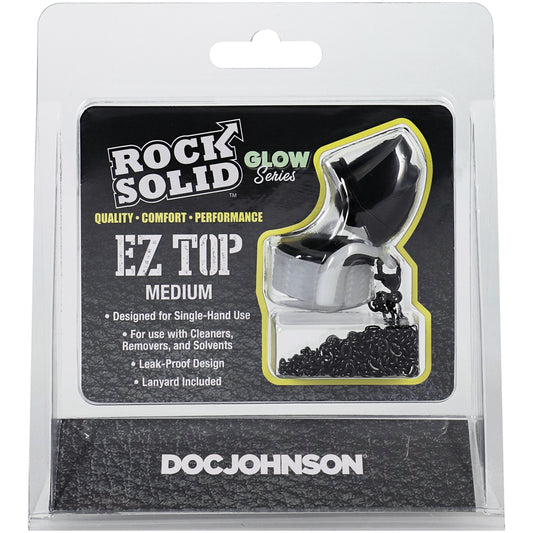 Rock Solid EZ Top Glow In The Dark Medium Black, Green Glow | 782421092047 | Available at EroticWarehouse.com