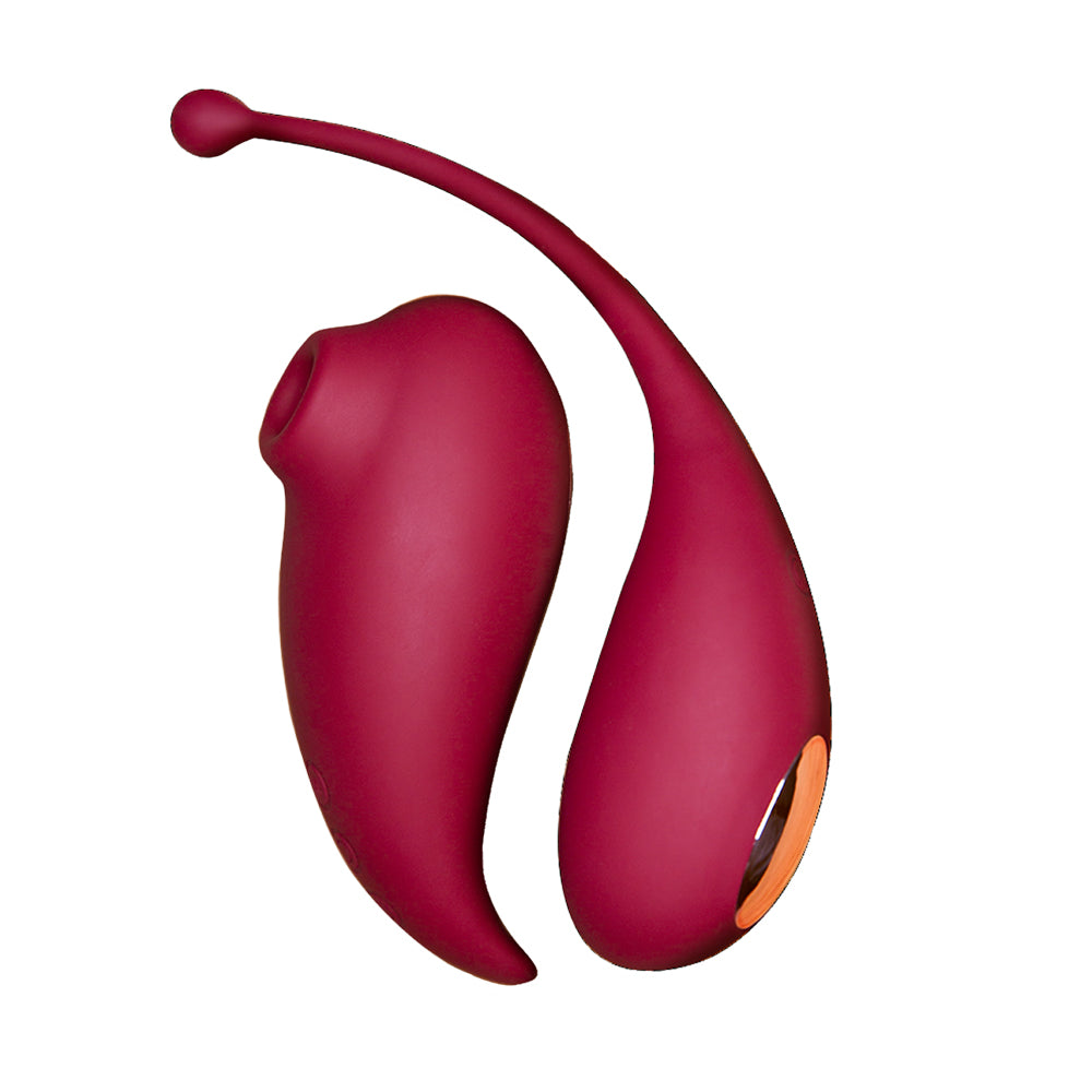 Adrien Lastic Inspiration App Controlled Clitoral Suction Vibrating Egg Wine | 782421093693 | Available at EroticWarehouse.com