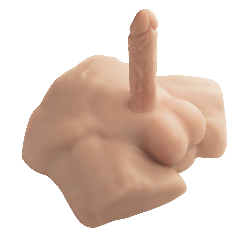 Silex-D Apollo S Male Torso + Liquid Silicone Model 2 Dildo 7" Vanilla | 782421094034 | Available at EroticWarehouse.com
