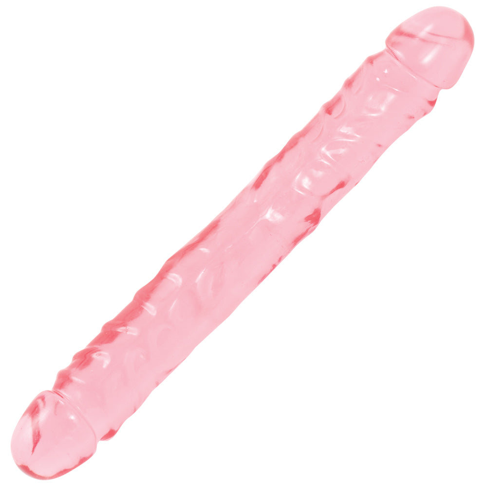 Crystal Jellies - 12" Jr. Double Dong Pink | 782421123901 | Available at EroticWarehouse.com
