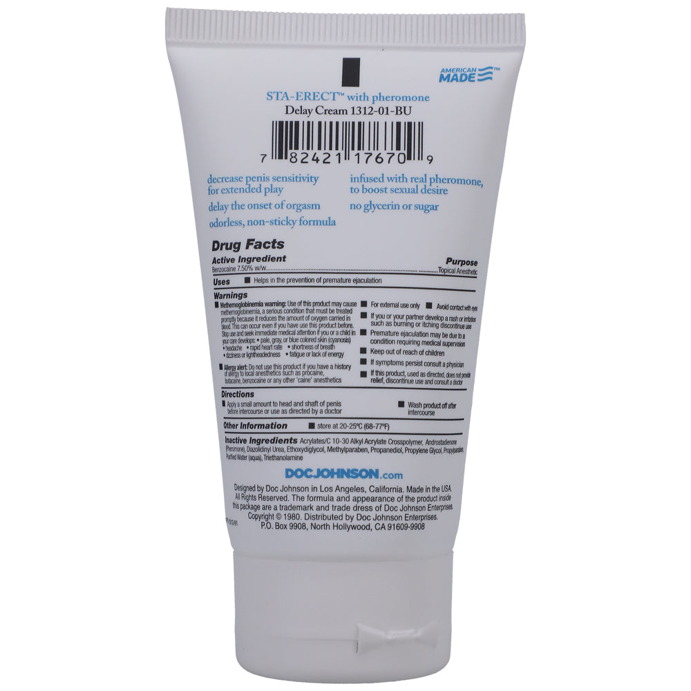 Sta-Erect - Delay Cream For Men | 782421176808 | Available at EroticWarehouse.com