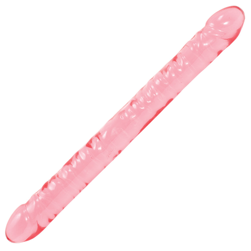 Crystal Jellies - 18" Double Dong Pink | 782421516307 | Available at EroticWarehouse.com
