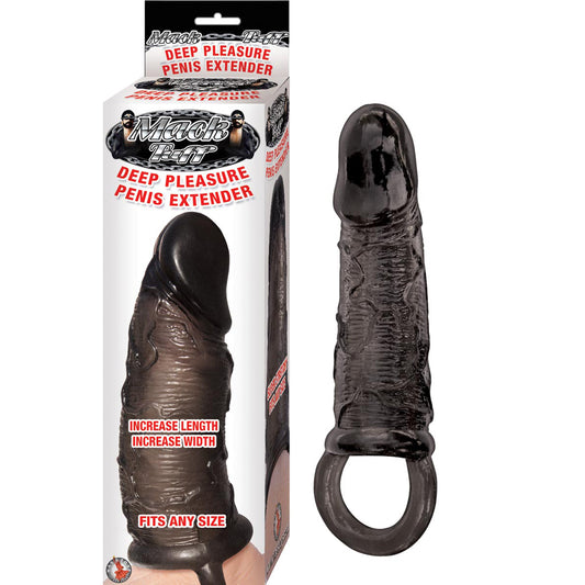 Mack Tuff Deep Pleasure Penis Extender Black | 782631252408 | Available at EroticWarehouse.com