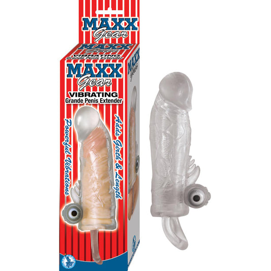 Maxx Gear Vibrating Grande Penis Extender Clear | 782631273212 | Available at EroticWarehouse.com