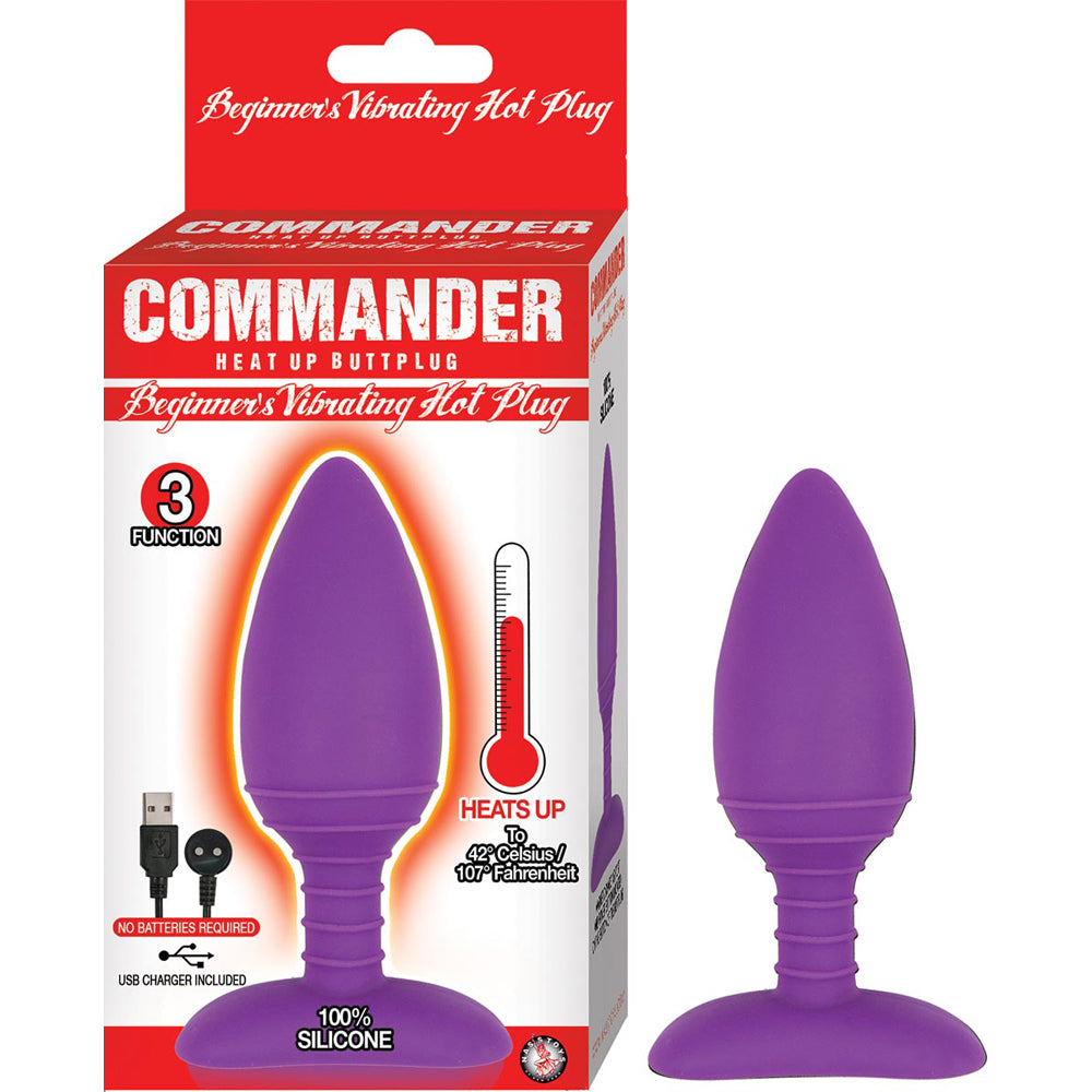 Commander Beginner's Vibrating Hot Plug Purple | 782631280920 | Available at EroticWarehouse.com