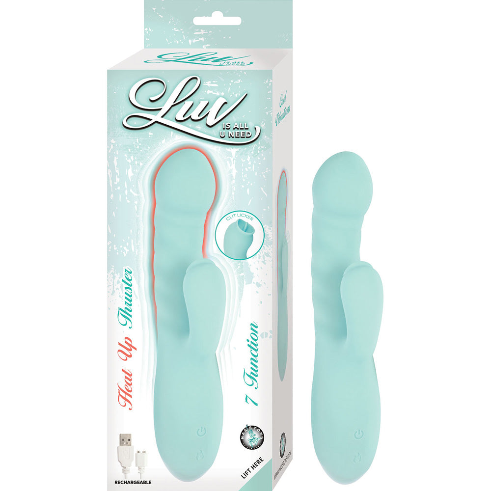 Luv Heat Up Thruster Aqua | 782631296822 | Available at EroticWarehouse.com