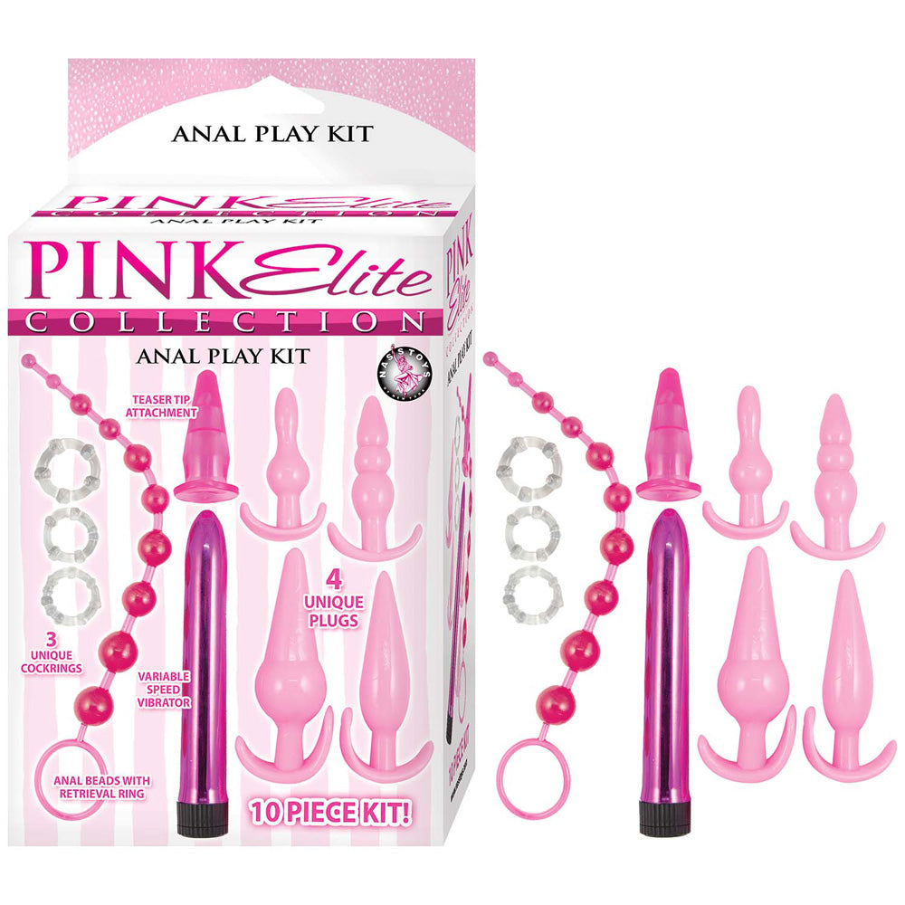 Pink Elite Collection Anal Play Kit Pink | 782631306309 | Available at EroticWarehouse.com