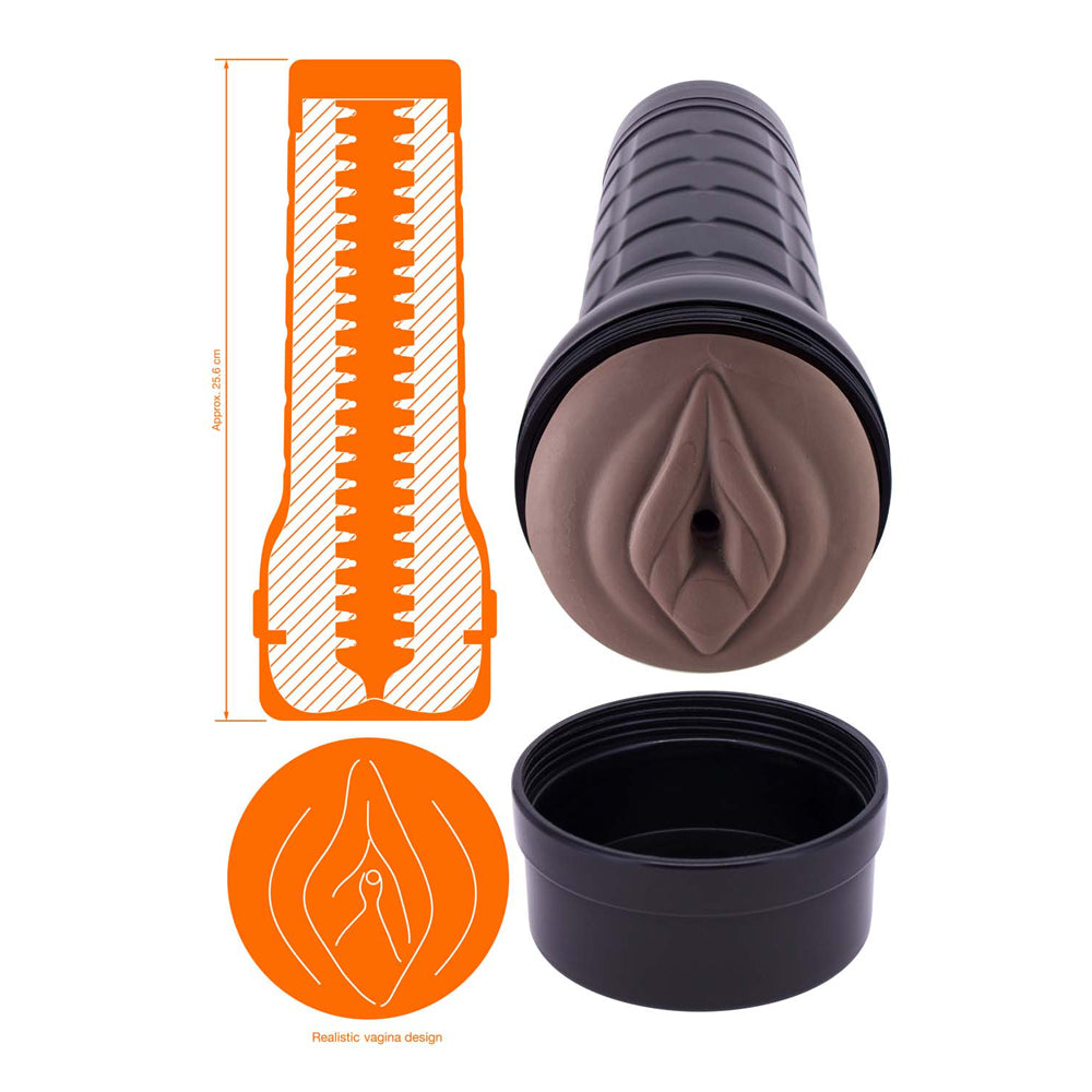 Dee Lite Vagina Dark Brown | 782631308327 | Available at EroticWarehouse.com