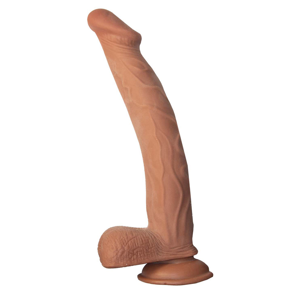 Realcocks Dual Layered 10'' Brown | 782631309324 | Available at EroticWarehouse.com