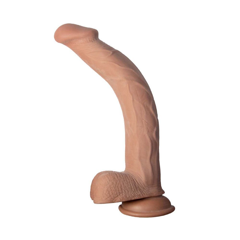 Realcocks Dual Layered 11'' Brown | 782631309423 | Available at EroticWarehouse.com