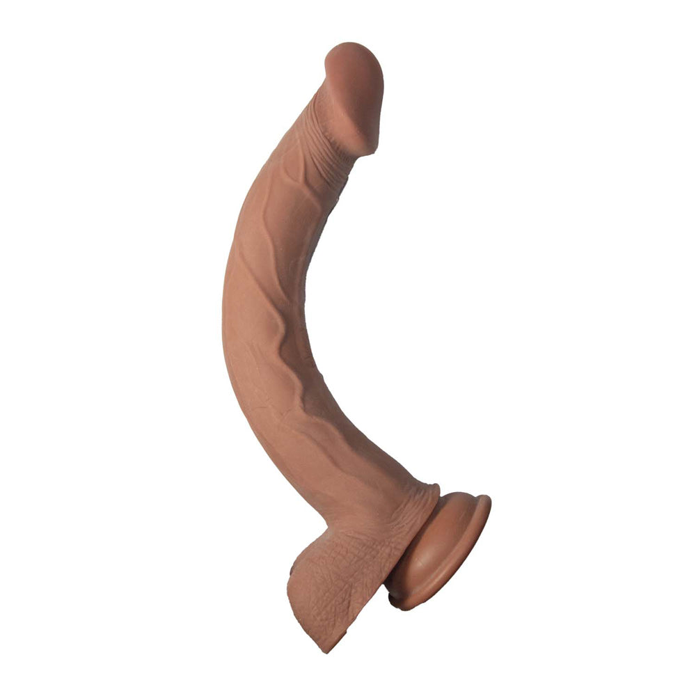 Realcocks Dual Layered 11'' Brown | 782631309423 | Available at EroticWarehouse.com