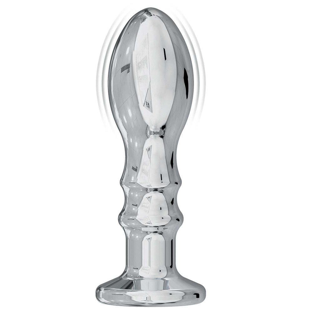 Ass-Sation Remote Vibrating Metal Anal Pleaser Silver | 782631311518 | Available at EroticWarehouse.com
