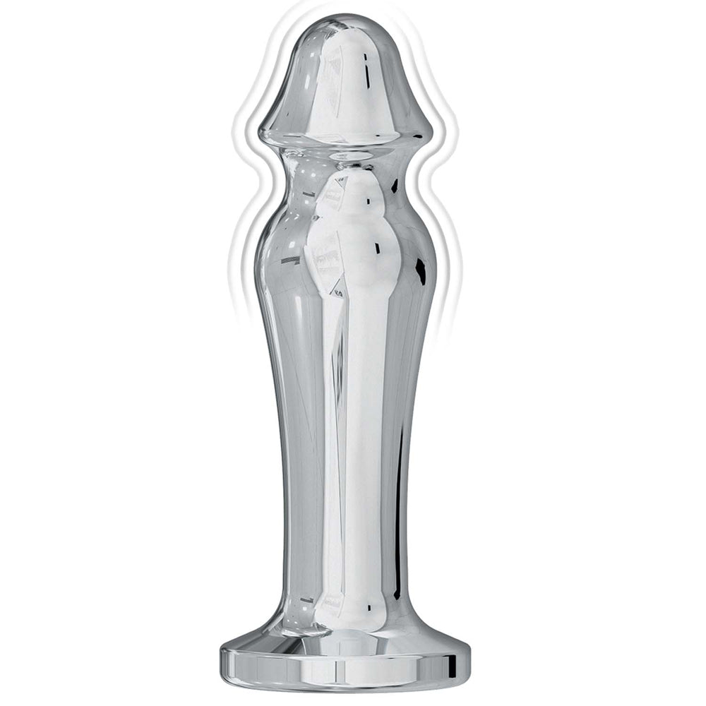Ass-Sation Remote Vibrating Metal Anal Lover Silver | 782631311617 | Available at EroticWarehouse.com