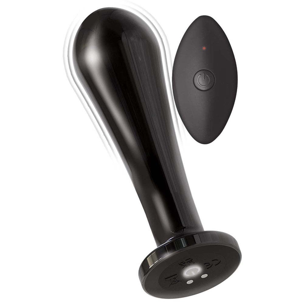 Ass-Sation Remote Vibrating Metal Anal Bulb Black | 782631311723 | Available at EroticWarehouse.com