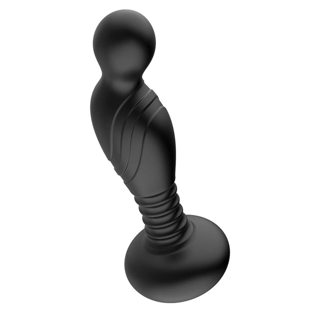 Ass-Sation Remote Vibrating P Spot Plug Black | 782631313703 | Available at EroticWarehouse.com