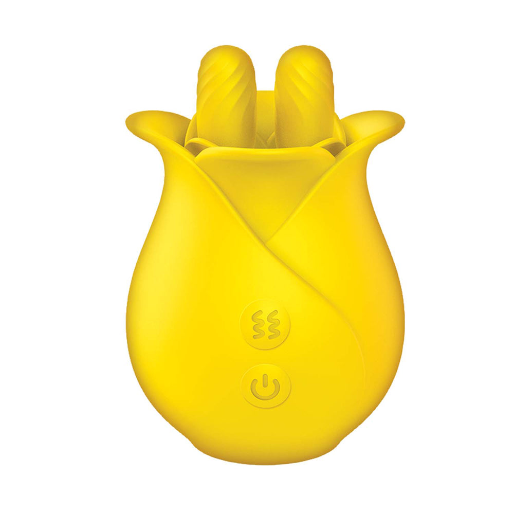 Clit-Tastic Tulip Finger Massager Yellow | 782631316223 | Available at EroticWarehouse.com