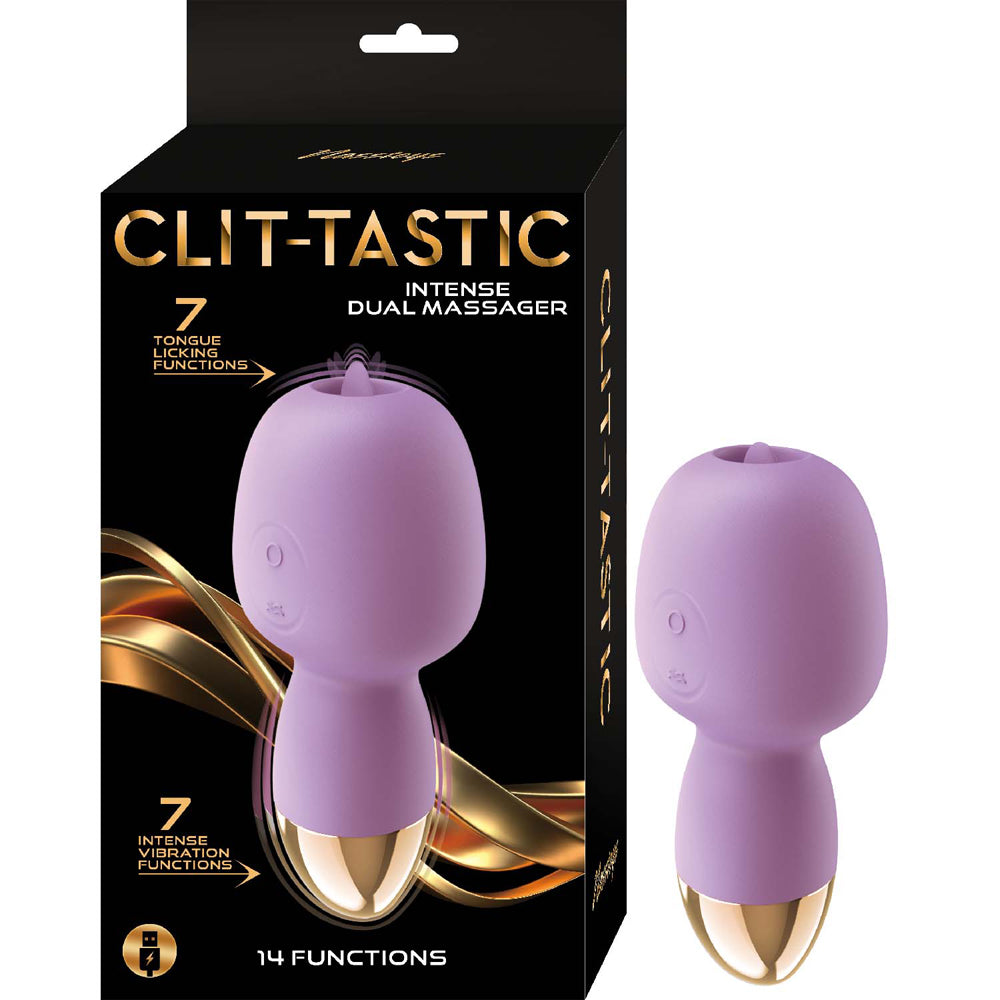 Clit-Tastic Intense Dual Massager Lavender | 782631317121 | Available at EroticWarehouse.com