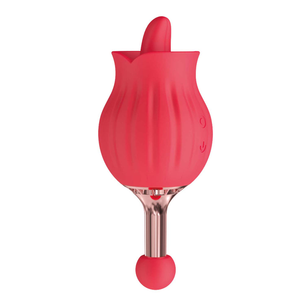 Clit-Tastic Rose Bud Dual Massager Red | 782631317213 | Available at EroticWarehouse.com