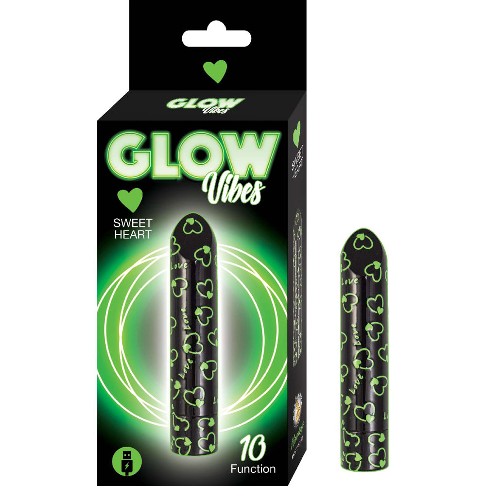 Glow Vibes Sweet Heart Black | 782631318104 | Available at EroticWarehouse.com